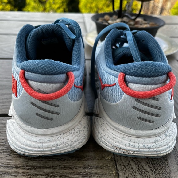 Hoka Light Blue Running Shoes with Coral Accents Size 7 - Picture 2 of 10